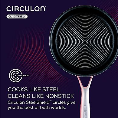 Circulon SteelShield C-Series 2-qt. Tri-Ply Clad Nonstick Saucepan with Lid