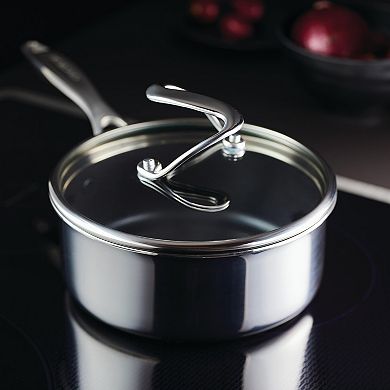 Circulon SteelShield C-Series 2-qt. Tri-Ply Clad Nonstick Saucepan with Lid