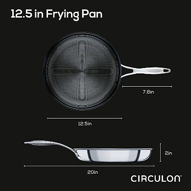 Circulon SteelShield C-Series 12.5-in. Tri-Ply Clad Nonstick Frypan