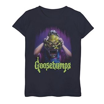 Girls 7-16 Goosebumps The Haunted Mask Cover Poster Graphic Tee