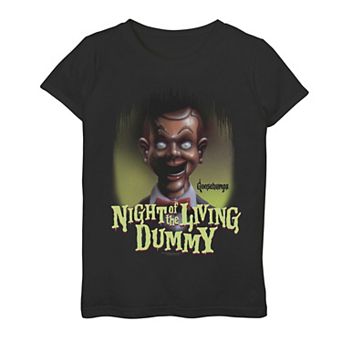 Girls 7-16 Goosebumps Slappy Night Of The Living Dummy Cover Poster Graphic Tee