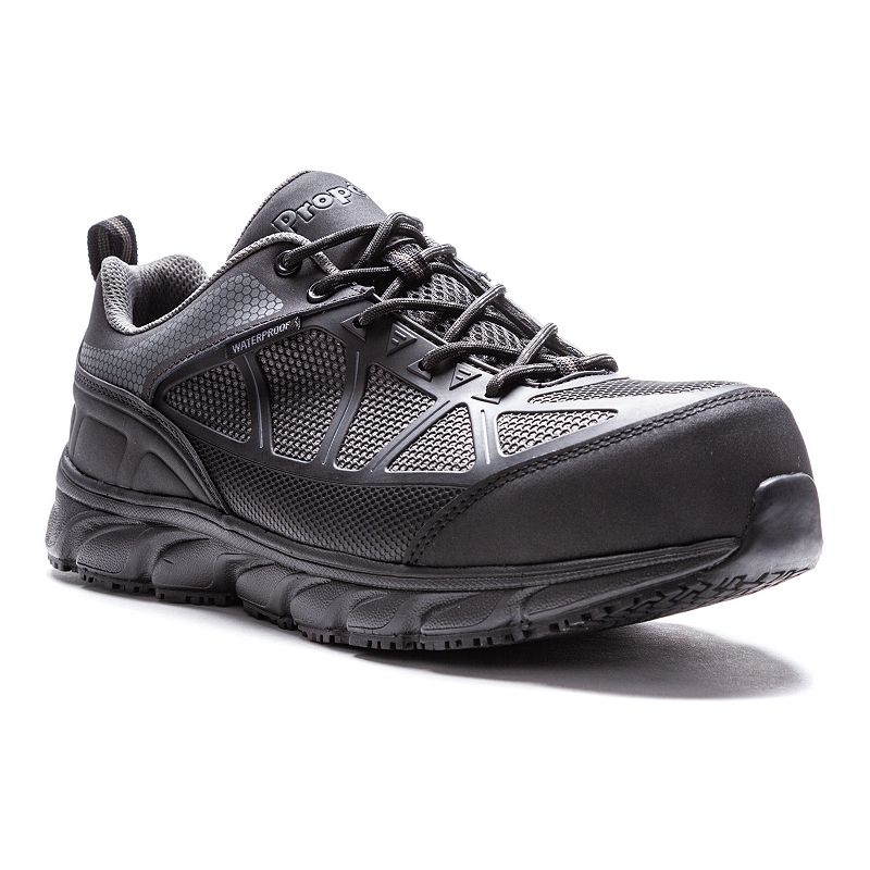 Propet Seeley II Men's Composite-Toe Work Shoes, Size: 8 XXW, Black Gray