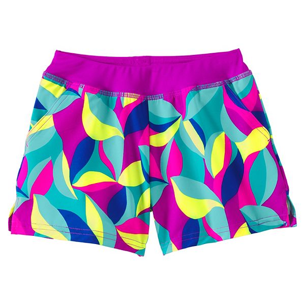 Girls 8 16 Lands End Soft Elastic Waistband Swim Shorts In Plus Size
