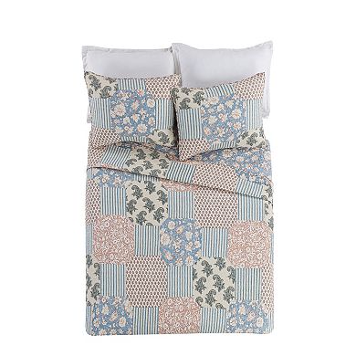 Mary Jane's Home Provencal Rose Quilt Set with Shams