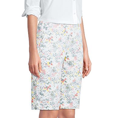 Petite Lands' End Midrise Pull-On Twill Bermuda Shorts