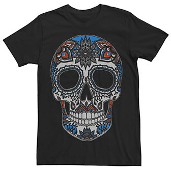 Big & Tall Skull Henna Pattern Tee