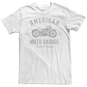 Big & Tall American Moto Garage Parts & Service Tee