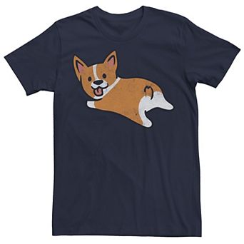 Big & Tall Trendy Corgi Porgi Laying Down Tee