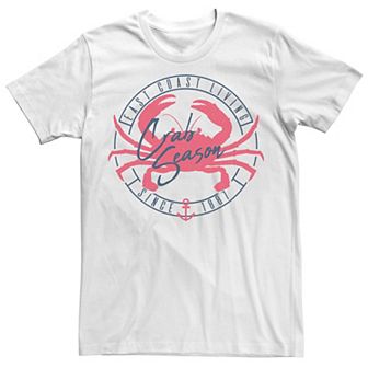 Big & Tall East Coast Living Crab Season Circle Tee