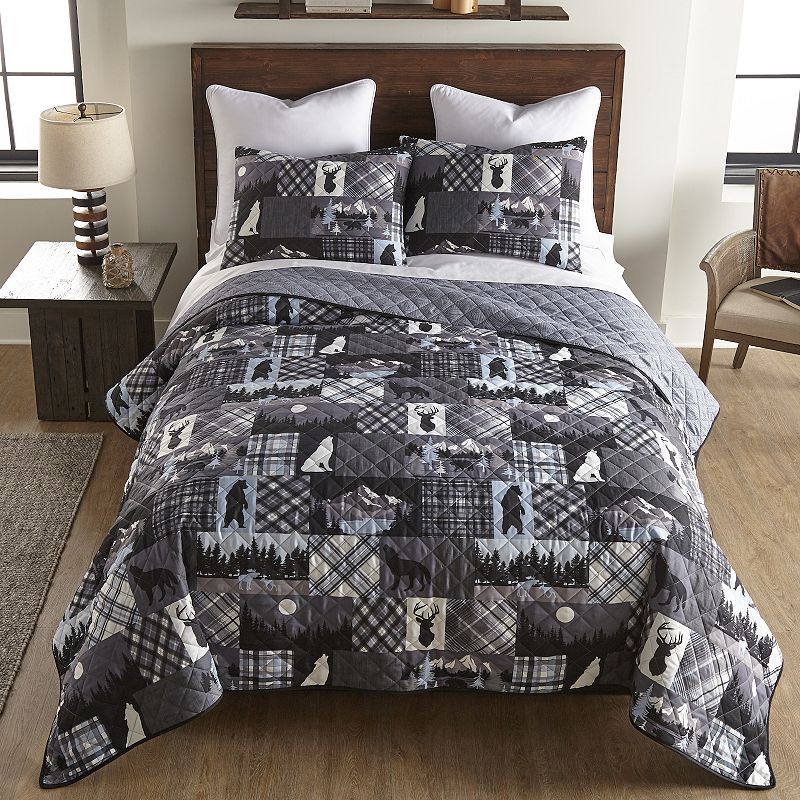 55230996 Donna Sharp Nightly Walk Quilt Set with Shams, Mul sku 55230996