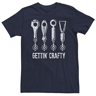 Big & Tall Gettin' Crafty Beer Taps Tee
