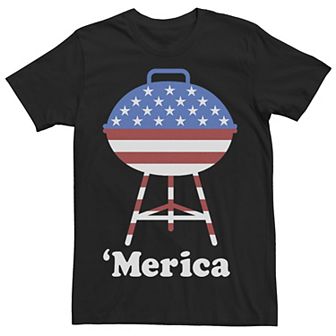 Big & Tall Merica Grill Americana Tee