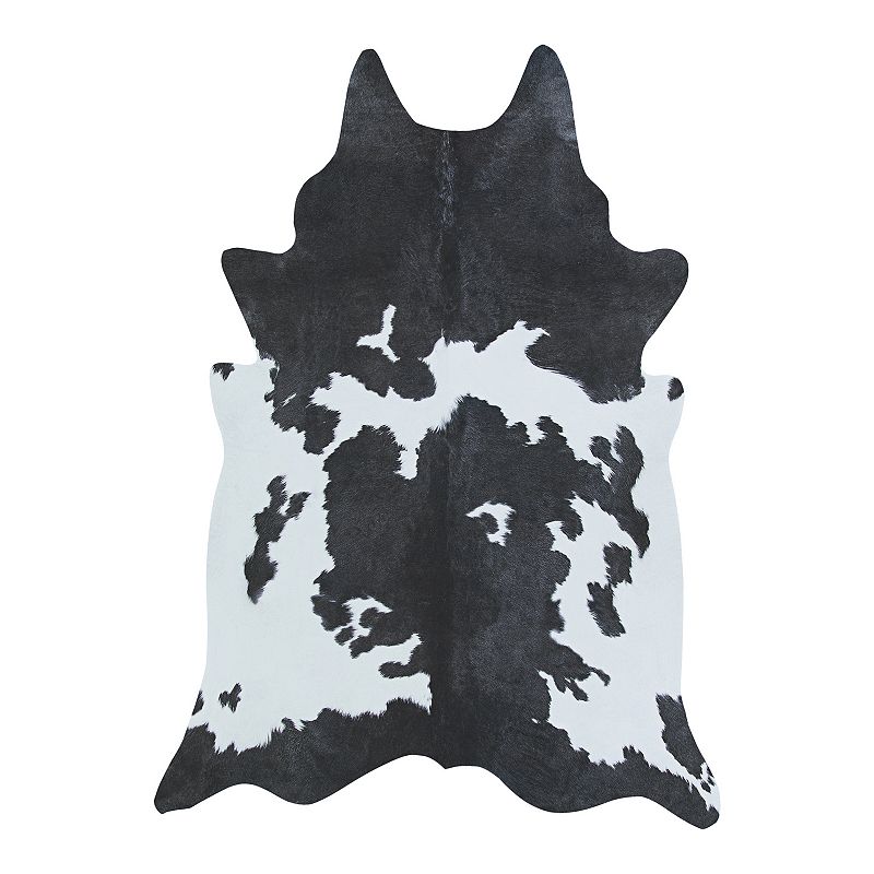 Couristan Prairie Hides Larvik Area Rug, Black, 6X8 Ft