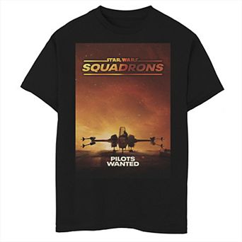 Boys 8-20 Star Wars: Squadrons Pilots Wanted Poster Graphic Tee