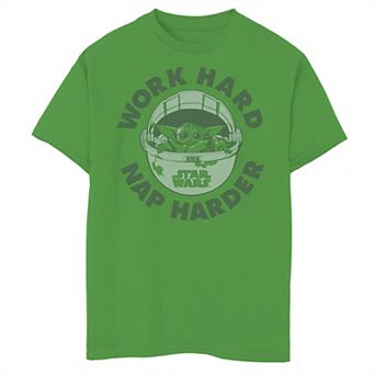 Boys 8-20 Star Wars: The Mandalorian The Child aka Baby Yoda Work Hard Nap Harder Graphic Tee