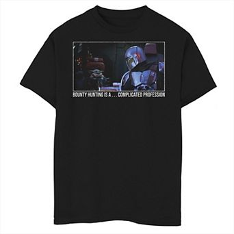 Boys 8-20 Star Wars: The Mandalorian A Complicated Profession Meme Graphic Tee