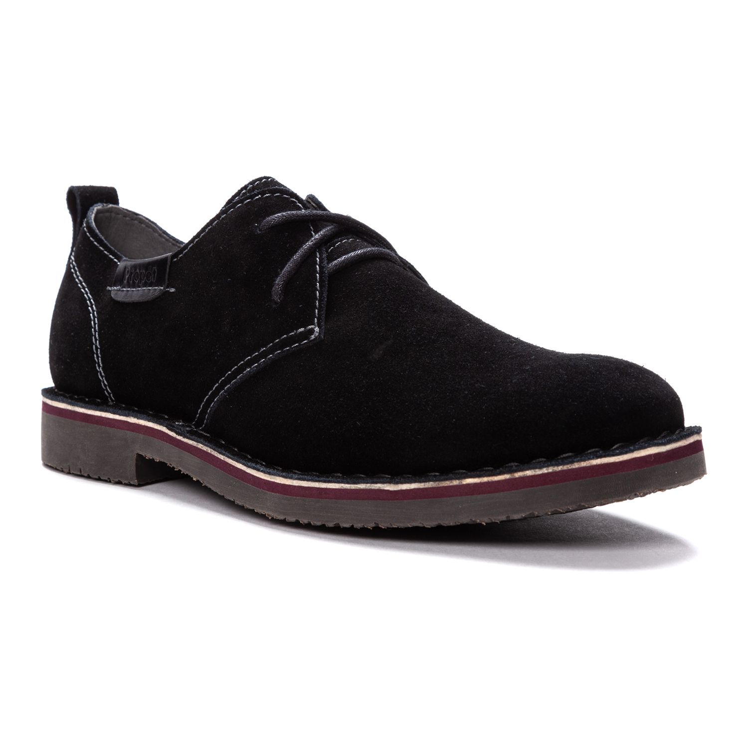 Мужские туфли Propet Finn Suede Oxford, цвет: Чёрный — фото 1