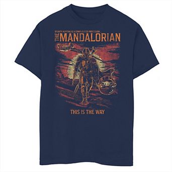 Boys 8-20 Star Wars: The Mandalorian Distressed This Is The Way Graphic Tee