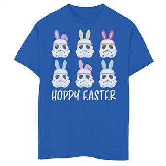 Boys 8-20 Star Wars Easter Storm Troopers With Ears Line Up Poster Graphic Tee
