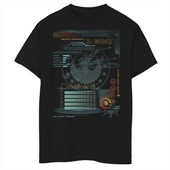 Boys 8-20 Star Wars: Squadrons X-Wing Components Graphic Tee
