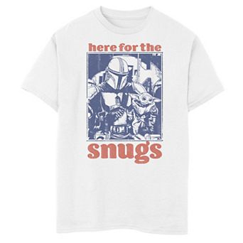 Boys 8-20 Star Wars: The Mandalorian & The Child aka Baby Yoda Here For The Snugs Graphic Tee