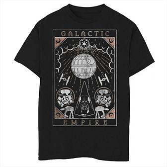 Boys 8-20 Star Wars Galactic Empire Death Star Poster Graphic Tee