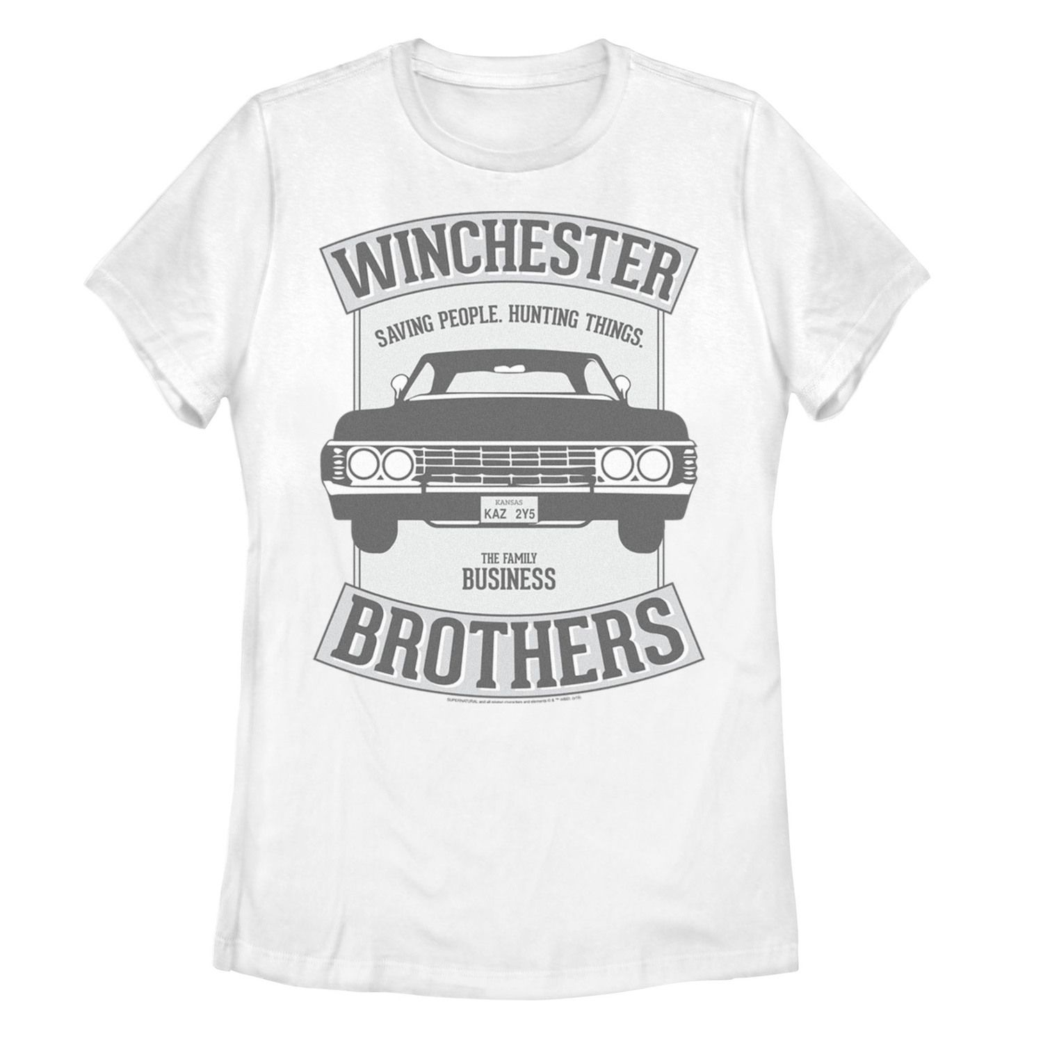 Image for Licensed Character Juniors' Supernatural Winchester Brothers Saving People. Hunting Things. Tee at Kohl's.