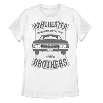 Juniors' Supernatural Winchester Brothers Saving People. Hunting Things. Tee