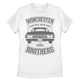 Juniors' Supernatural Winchester Brothers Saving People. Hunting Things. Tee