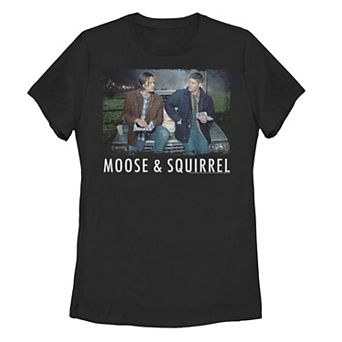 Juniors' Supernatural Sam & Dean Moose & Squirrel Tee