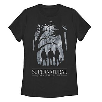 Juniors' Supernatural Join The Hunt Group Silhouette Tee