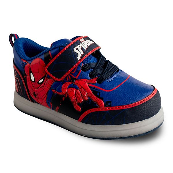 Red/Black Marvel Toddler Boys' Spiderman Light Up Easy Closure Sneakers 
