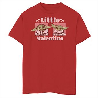 Boys 8-20 Star Wars: The Mandalorian The Child aka Baby Yoda Little Valentine's Day Graphic Tee