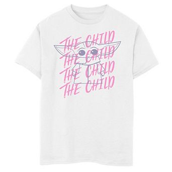 Boys 8-20 Star Wars: The Mandalorian The Child aka Baby Yoda Text Overlay Graphic Tee