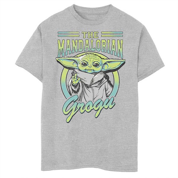 Boys 8-20 Star Wars: The Mandalorian Grogu Logo Portrait Graphic Tee