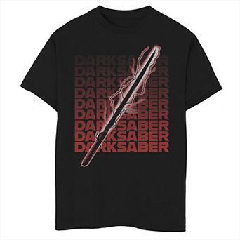 Boys 6-20 Star Wars The Mandalorian Darksaber Text Poster Graphic Tee