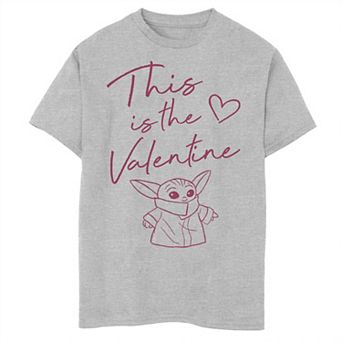 Boys 6-20 Star Wars: The Mandalorian The Child aka Baby Yoda This Is Valentine's Day Graphic Tee