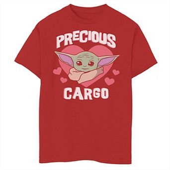 Boys 8-20 Star Wars: The Mandalorian The Child aka Baby Yoda Valentine's Day Cargo Graphic Tee