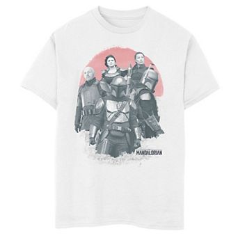 Boys 8-20 Star Wars: The Mandalorian Group Shot Red Sun R15 Graphic Tee