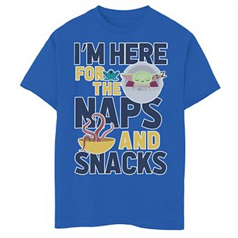 Boys 6-20 Star Wars: The Mandalorian I'm Here For The Naps & Snacks Graphic Tee
