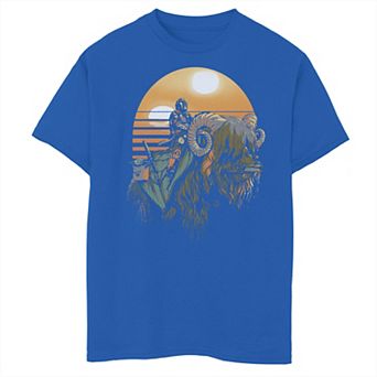 Boys 6-20 Star Wars The Mandalorian Bantha Riders Poster Graphic Tee