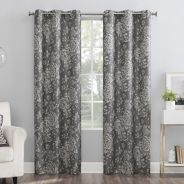 The Big One® 2-pack Dabney Floral Grommet Decorative Window Curtain Set