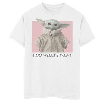 Boys 8-20 Star Wars: The Mandalorian The Child aka Baby Yoda I Do What I Want Graphic Tee