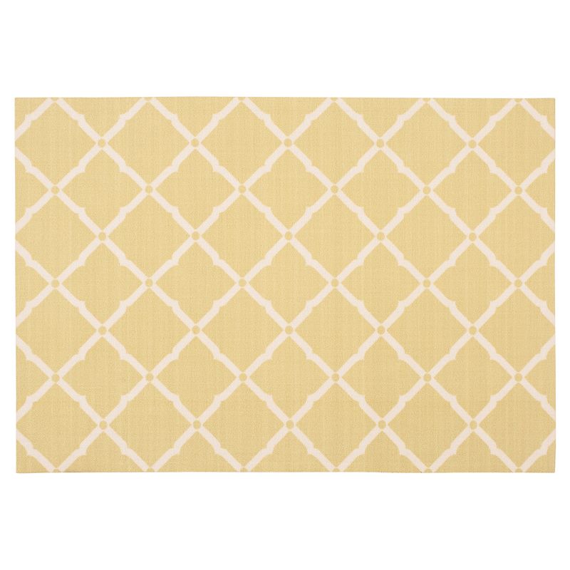 Nourison Home & Garden Diamond Lattice Indoor Outdoor Rug, Lt Green, 8X11 Ft