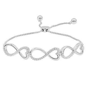 Irena Park Sterling Silver 1/3 Carat T.W. Diamond Adjustable Bracelet