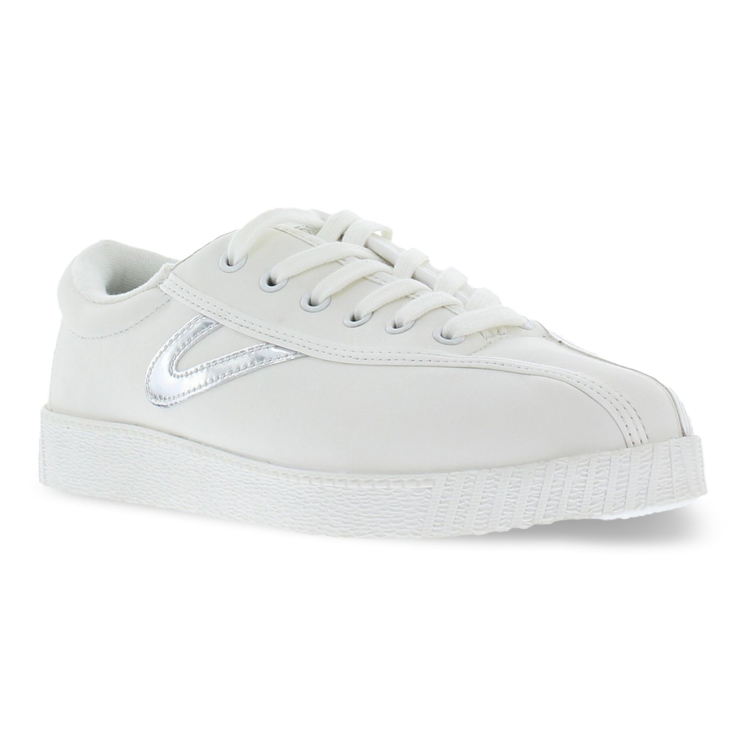 all white leather tretorn