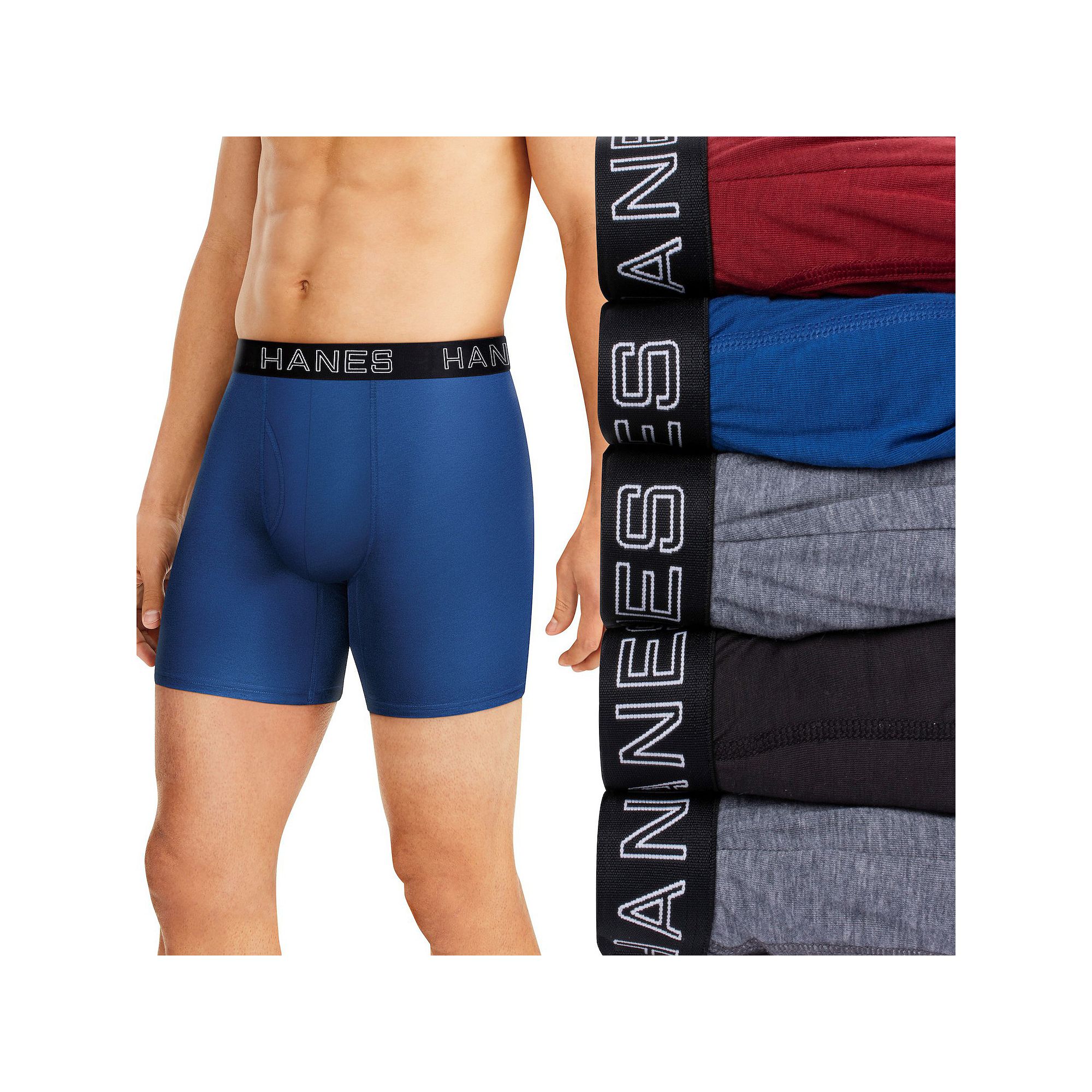 Mens Hanes® Ultimate Total Support Pouch ComfortFlex Fit 4-pack + 1 Bonus
