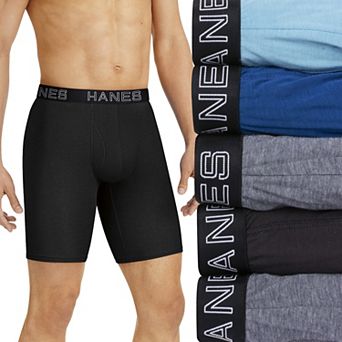 Men's Hanes® Ultimate 4+1 Bonus Pack ComfortFlex Fit Long Leg Boxer Briefs with Total Support Pouch