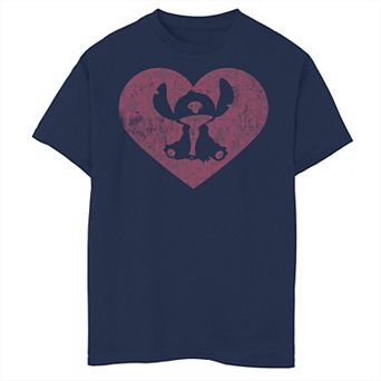 Disney's Lilo & Stitch Boys 8-20 Valentine's Day Heart Stitch Graphic Tee