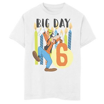 Disney's Mickey Mouse & Goofy Boys 8-20 Candles Six Birthday Graphic Tee
